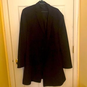 Kenneth Cole Wool Blend Grey Dress Coat